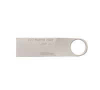 Kingston DTSE9G2/128GB Data Traveler SE9 G2 128 GB USB 3.0 (Windows/Mac), Metal Casing, Silver