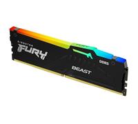 Kingston FURY Beast Black RGB 16GB 6400MT/s DDR5 CL32 DIMM Desktop Gaming Memory Single Module AMD EXPO/ Intel XMP - KF564C32BBEA-16