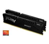 Kingston FURY Beast KF556C36BBEK2-32 32GB (2x 16GB) DIMM System Memory, 5600MHz, DDR5, CL36, Black, Intel XMP, AMD EXPO