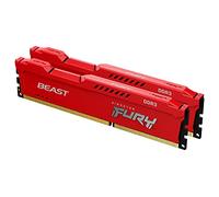 Kingston FURY Beast Red 8 GB (2 x 4 GB) 1600MHz DDR3 CL10 Desktop Memory Kit of 2 KF316C10BRK2/8