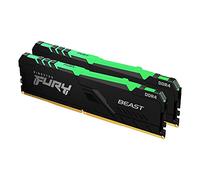 Kingston FURY Beast RGB 16GB (2x8GB) 3200MT/s DDR4 CL16 Desktop Memory Kit of 2 KF432C16BBAK2/16