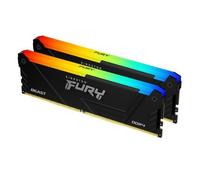 Kingston FURY Beast RGB - DDR4 - kit - 32 GB: 2 x 16 GB - DIMM 288-pin - 3200 MHz / PC4-25600 - unbuffered