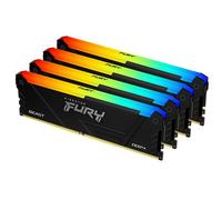 Kingston FURY Beast RGB 64GB 3600MT/s DDR4 CL18 DIMM (Kit of 4) Computer Memory KF436C18BB2AK4/64