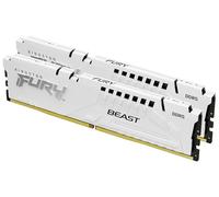 Kingston FURY Beast White DDR5 64GB (2x32GB) 6000MT/s CL30 DIMM Desktop Gaming Memory Kit of 2 AMD EXPO and Intel XMP - KF560C30BWEK2-64