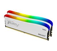 Kingston FURY Beast White RGB Special Edition 32GB 3200MT/s DDR4 CL16 DIMM Desktop Memory (Kit of 2) - KF432C16BWAK2/32