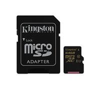 Kingston Gold microSDHC SDCG/64GB Class U3 UHS-I 90R/45W + SD Adapter