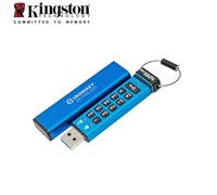 Kingston IKKP200 16GB 32GB 64GB 256GB USB3.2 Gen 1 Flash Drive IronKey Keypad 200 FIPS 140-3 AES-256 Encrypted Security Pendrive Blue