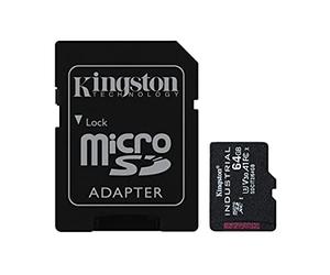 Kingston Industrial microSD - 64GB microSDHC Industrial C10 A1 pSLC Card + SD Adapter - SDCIT2/64GB