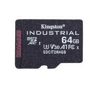 Kingston 64GB Industrial Micro SD (SDXC) Card U3, V30, A1, 100MB/s R, 80MB/s W, No Adapter
