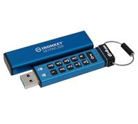 Kingston IronKey Keypad 200 Type -A hardware-encrypted USB Flash Drive FIPS 140-3 Level 3 (Pending) with XTS-AES 256-bit Hardware Encryption - IKKP200/64GB