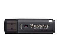 64GB Kingston Locker+ 50 [G2] USB Flash Drive - USB 3.2, Gen2, Type-A, 145MB/s R