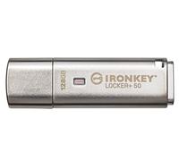 Kingston IronKey Locker+ 50 USB Flash Drive XTS-AES Encrypted for Data Protection with Automatic USBtoCloud Back Up-IKLP50/128GB