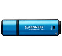Kingston Ironkey 32GB Vault Privacy 50C Encrypted Type-C Flash Drive USB 3.2, FIPS 197, 250MB/s R, 180MB/s W