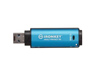 Kingston Ironkey Vault Privacy 50 USB-A 512GB Encrypted Flash Drive | FIPS 197 Certified | XTS-AES 256-bit | BadUSB and Brute Force Protecti