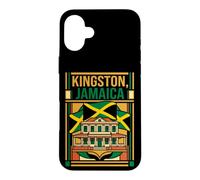 Kingston Jamaica Flag Devon House Vintage Art Case for iPhone 16 Plus