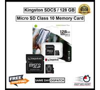 Kingston Micro SD 128 GB Memory Card & Adapter & Class 10 & A1