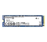 Kingston NV3 (SNV3S/4000G) 4TB NVMe SSD, M.2 Interface, PCIe Gen4, 2280