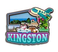 Kingston Ontario Canada Wooden Fridge Magnet Cute 3D City Travel Souvenirs Crafts Handmade Refrigerator Stickers Home Whiteboard Decor Collection Gift