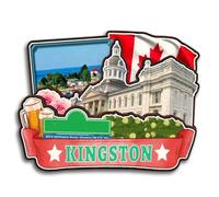 Kingston Ontario Canada Wooden Fridge Magnet Funny 3D Handmade City Travel Souvenirs Crafts Refrigerator Stickers Home Office Decor Collection Gift