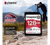 KINGSTON original SD card class 10 flash memory cards storage U3 V60 sdcard 280mb/s 128gb 256gb 512gb SDXC for 4K/8K camera