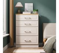 Kingston Ready Assembled 4 Drawer Deep Chest in Kashmir Ash & Modern Oak - Welcome Furniture | TJ Hughes