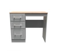 Kingston Ready Assembled Dressing Table - Dust Grey & Bardolino Oak - Welcome Furniture | TJ Hughes