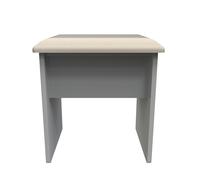 Kingston Ready Assembled Dressing Table Stool - Dust Grey & Bardolino Oak - Welcome Furniture | TJ Hughes