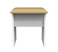 Kingston Ready Assembled Dressing Table Stool - White Ash & Bardolino Oak - Welcome Furniture | TJ Hughes