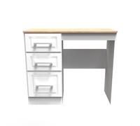 Kingston Ready Assembled Dressing Table - White Ash & Bardolino Oak - Welcome Furniture | TJ Hughes