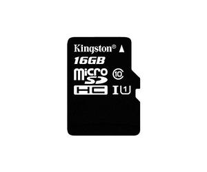 Kingston SDC10G2/16GB 16 GB UHS Class 1/Class10 microSDHC UHS-I Flash Memory Card (microSDHC to SD Adapter Included), Black