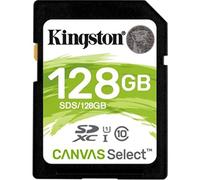 Kingston SDS/128GB Canvas Select Class10 UHS-I Flash Memory Card, Black