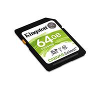 Kingston SDS/64GB SDS 64 GB Canvas Select Class10 UHS-I Flash Memory Card, Black
