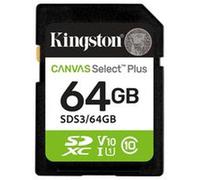 KINGSTON SDS3/64GB SDXC CARD, CANVAS SELECT PLUS, 64GB