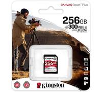 Kingston Canvas React Plus 256GB SDXC UHS-II 300R/260W U3 V90 for Full HD/4K/8K