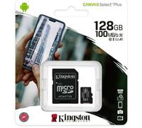 Kingston Select Plus 128GB MicroSD Card SDXC Memory Card Class 10 with Adapter