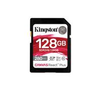 Kingston Technology 128GB Canvas React Plus SDXC UHS-II 280R/100W U3 V60 for Full HD/4K