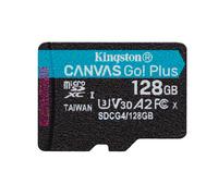 Kingston Canvas Go Plus microSDXC Memory Card Gen4 200MB/s A2 U3 V30 128GB Single Pack w/o ADP Card only-SDCG4/128GBSP