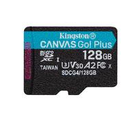 Kingston Canvas Go Plus microSDXC Memory Card Gen4 200MB/s A2 U3 V30 128GB Single Pack w/o ADP Card only-SDCG4/128GBSP