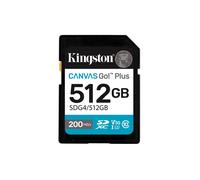 Kingston Technology 512GB SDXC Canvas Go Plus Gen4 200MB/s C10 UHS-I U3 V30