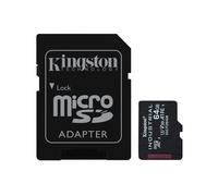 Kingston Technology 64GB microSDXC Industrial C10 A1 pSLC Card + SD Ad