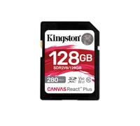 Kingston Technology 128GB Canvas React Plus SDXC UHS-II 280R/100W U3 V60 for Full HD/4K