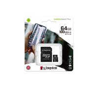 Kingston Technology 64GB micSDXC Canvas Select Plus 100R A1 C10 Card + ADP