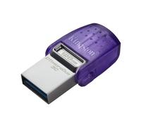 Kingston Technology DataTraveler microDuo USB Flash Drive 128GB USB Type-A / USB Type-C 3.2 - Purple