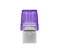 Kingston Technology DataTraveler 256GB microDuo 3C 200MB/s dual USB-A + USB-C 256 GB USB Type-A / USB Type-C 3.2 Gen 1 (3.1 Gen 1) 200 MB/s Other Stainless steel Purple