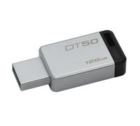 Kingston Technology DataTraveler 50 128GB 128GB USB 3.0 (3.1 Gen 1) USB Type-A connector Black, Silver USB flash drive