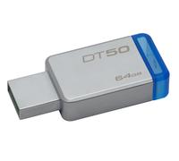 Kingston Technology DataTraveler 50 64GB USB flash drive USB Type-A 3.2 Gen 1 (3.1 Gen 1) Blue, Silver