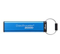 Kingston Technology DT2000/4 GB Data Traveler 2000 Encrypted USB 3.0 with Keypad, Blue