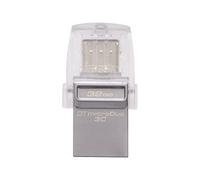 Kingston Technology DTDUO3C/32GB Data Traveler 32 GB micro Duo Type C USB 3.1 Gen 1/USB 3.0 Flash Drive, Silver