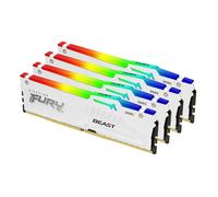 Kingston Technology FURY Beast 128GB 5600MT/s DDR5 CL40 DIMM Kit of 4 White RGB
