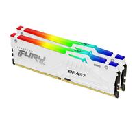 Kingston Technology FURY Beast 32GB 6800MT/s DDR5 CL34 DIMM (Kit of 2) White RGB XMP